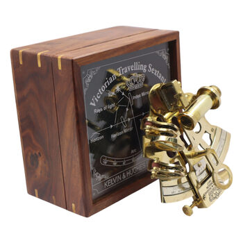 Brass Sextant With Wooden Box, 6 of 9
