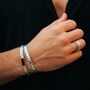 Maharani Men's Black Onyx Sterling Silver Cuff, thumbnail 3 of 6