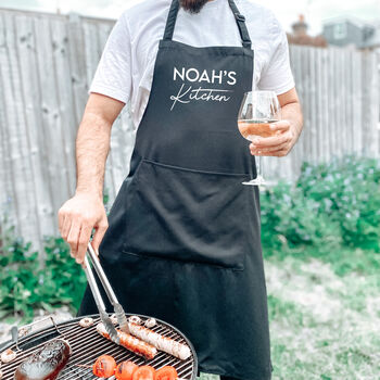 Personalised Man Kitchen Apron With Name, 9 of 11