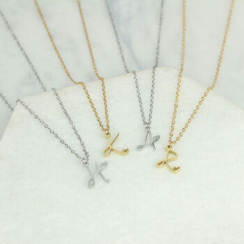 Heart Adorned Handwritten Initial Necklace, 9 of 10