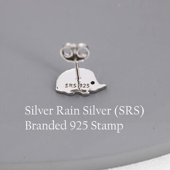 Hedgehog Stud Earrings In Sterling Silver, 7 of 10