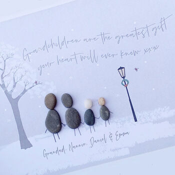 Grandparent Festive Personalised Pebble Picture, 2 of 2