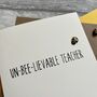 Unbeliveable Teacher Bee Thank You Card, thumbnail 2 of 2