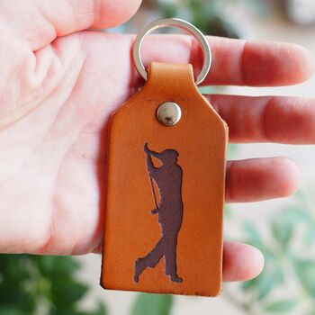 Golf Key Ring In Leather, 7 of 12