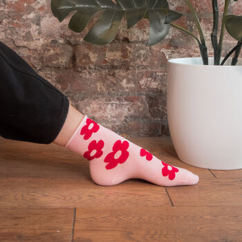 'Happy Flowers' Embroidered Socks, 7 of 8