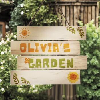 Personalised Wooden Childs Outdoor Sign, 4 of 4