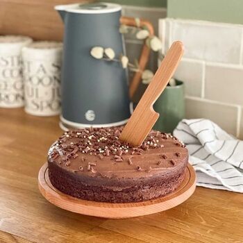 Wooden Cake Stand And Knife, 4 of 12