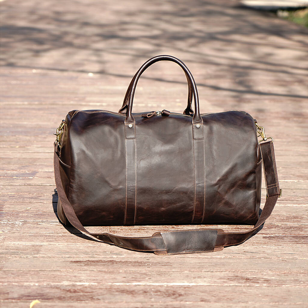 Genuine Leather Holdall By Eazo | notonthehighstreet.com