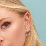 Sterling Silver Genuine Citrine Hoop Earrings, thumbnail 6 of 11