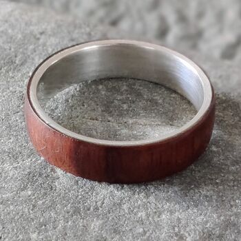 Silver And Santos Rosewood Cross Ring, 4 of 6