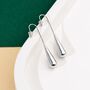 Teardrop Stainless Steel Drop Earrings, thumbnail 5 of 6