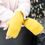 Cosy Knit Plain Colour Fingerless Gloves, thumbnail 5 of 12