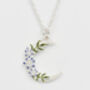 Silver Nightshade Moon Pendant Necklace, thumbnail 3 of 8