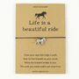 Life Is A Ride Motivational Horse Wish Bracelet, thumbnail 2 of 4