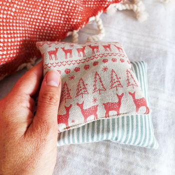 Christmas Fairisle Wheat Hand Warmers, 2 of 4