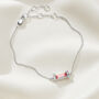 Sterling Silver Birthstone Baguette Bracelet, thumbnail 2 of 12