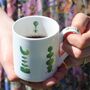 Topiary Hand Decorated Mini Bone China Mug, thumbnail 4 of 5