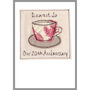 Personalised Tea Cup China 20th Anniversary Card, thumbnail 2 of 12