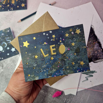 Leo Zodiac Card, 4 of 7
