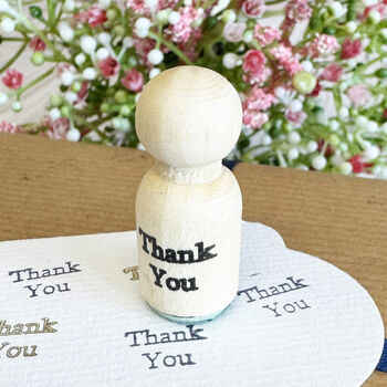 Mini Thank You Rubber Stamp For Crafting And Cards, 7 of 7