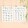 Inky Wildflower Alphabet A To Z Illustrated Print, thumbnail 9 of 12