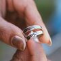 Couple Promise Handshake Marching Band Ring Set, thumbnail 3 of 3