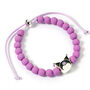 Hello Kitty Purple Beaded Bracelet With Kuromi Charm, thumbnail 4 of 5