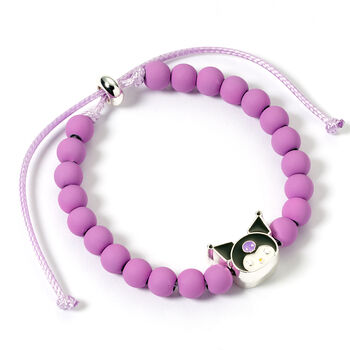 Hello Kitty Purple Beaded Bracelet With Kuromi Charm, 4 of 5