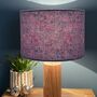 Dolores Columbine Purple Tweed Floral Lined Lampshades, thumbnail 7 of 9