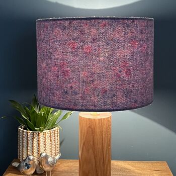 Dolores Columbine Purple Tweed Floral Lined Lampshades, 7 of 9