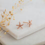 Sterling Silver Starfish Earrings, thumbnail 4 of 5