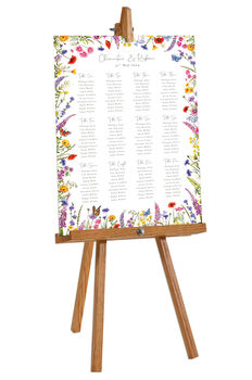 Wildflower Table Plan Board A2 Or A1, 5 of 6