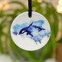 Personalised Killer Whale Ceramic Hanging Decoration, thumbnail 1 of 3