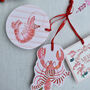 Pack Of Three Bridgerton Lobster Gift Tags, thumbnail 7 of 9