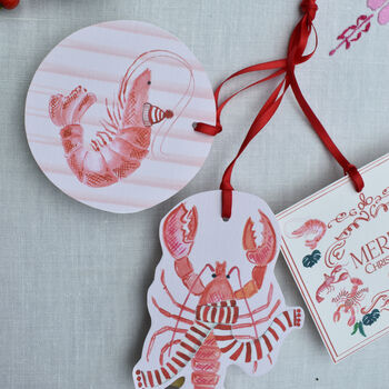 Pack Of Three Bridgerton Lobster Gift Tags, 7 of 9