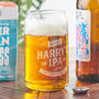 Personalised Vintage Inspired Beer Label Beer Can Glass, thumbnail 1 of 4