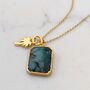 The Duo Emerald Necklace, Gold Plated, thumbnail 5 of 12