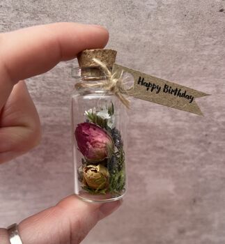 Happy Birthday Dried Flowers Gift In A Jar, 6 of 6