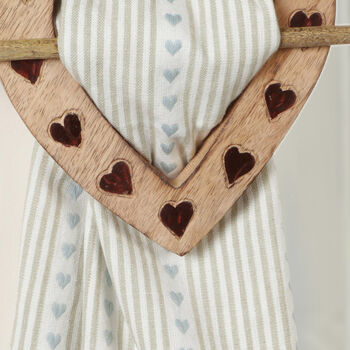 Two Country Heart Curtain Tie Backs, 4 of 5
