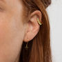 Opal Huggie Hoop Earrings, thumbnail 6 of 12