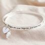 'Never Forgotten' Meaningful Word Bangle, thumbnail 1 of 5