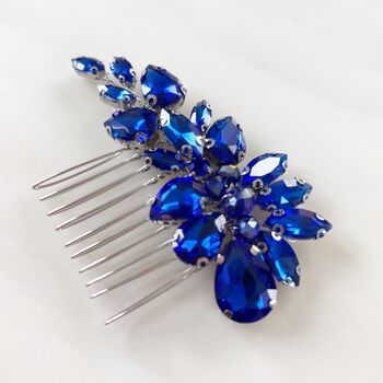 Delicate Blue Crystal Hair Comb, 5 of 5