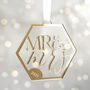 'Mr And Mrs 2020' Christmas Decoration, thumbnail 1 of 2
