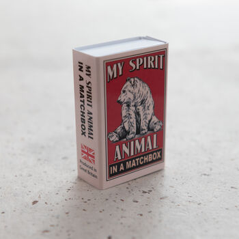 Wool Felt Bear Spirit Animal Gift In A Matchbox, 5 of 7