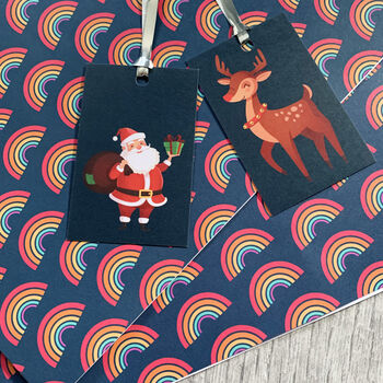 Rainbow Giftwrap And Tags Christmas Set, 3 of 3