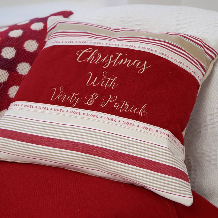 Personalised Christmas 'with' Cushion By Tuppenny House Designs