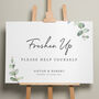 Greenery Wedding Freshen Up Sign 'Aisyah', thumbnail 1 of 9