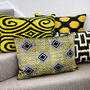 Narcissus Velvet Cushion Double Sided Ikat, thumbnail 1 of 5