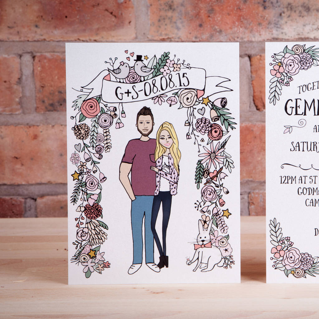 Illustrated Wedding Invitations 7