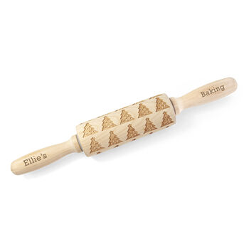 Personalised Kid's Christmas Tree Rolling Pin, 6 of 6